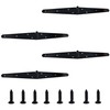 AUXBC 4Pcs 5-Inch Heavy Duty Iron Strap Hinges, Matte Black