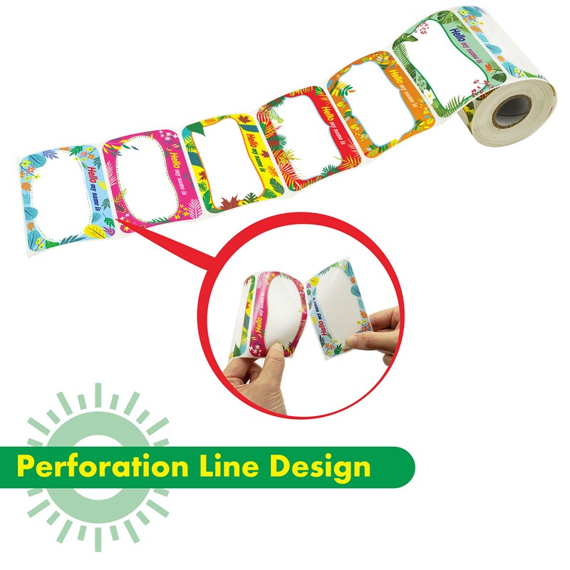 300 Pcs Name Tag Label Sticker in 6 Designs with