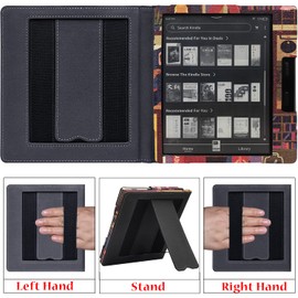 UMUBUHOMS Kindle Oasis Case, 7 inch, Compatible with 10th and 9th Generation Models, Auto Sleep/Wake, Double Hand-held, Magnetic Closure, Premium Synthetic Leather