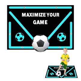 Football Training Mat Soccer Train Mat Non Slip Football Mat Practice Soccer Training Mat Football Mastery Mat Football Training Equipment for Kids Teens Adults 90x60cm Football Mat Training Skills