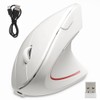 Mouse Inalámbrico Ergonómico Recargable, Mouse Vertical Óptico de 2.4Ghz con