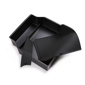 For LR Discovery 5 LR5 2021 2022 Black ABS Car Center Console Armrest Storage Box