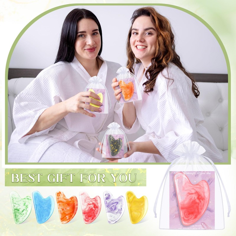 Sherr 24 Sets Gua Sha Facial Tools Bulk Resin Heart