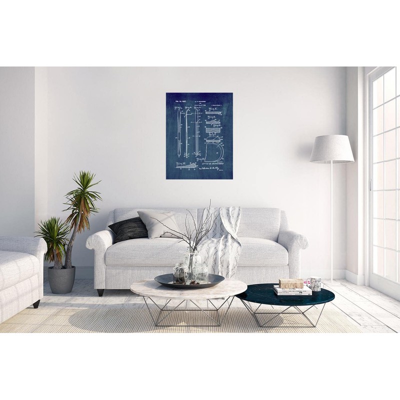 Ski Patent Print Midnight Blue (24" x 36") M12236