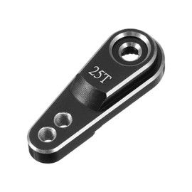 MECCANIXITY Aluminum Alloy 25T Steering Servo Arm Horn Silver for 1/10 RC Car/Boat/Airplane Boat Accessories 1 Pcs
