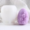 XIAOSHUI Rose Flower Egg Candle Mold Easter Egg Silicone Candle