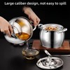 118oz Stainless Steel Jumbo Bacon Grease Container with Removable Strainer,
