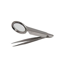 3-3/4" Magnifying Glass Lens Tweezers Silver Gold Gem Prospecting Jewelry Tool