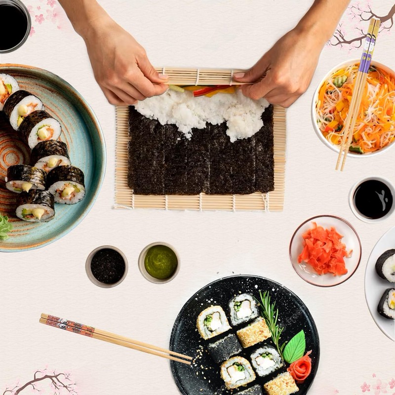 ZFYQ Sushi Set, 9 Pieces, Sushi Maker Contains 2 Rolling