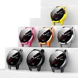 FitTurn Screen Protector Case Compatible with Garmin Venu 2 & Vivoactive 4 Watch TPU Slim Case Cover [Plating Metal Color Frame] [3D Full Coverage] Shell Protective for Venu 2 Watch (7Colors)