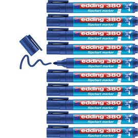 edding 380 Flipchart Marker - Blue (Pack of 10)