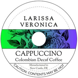 Cappuccino Colombian Decaf Coffee (Single Serve K-Cup Pods) (Gourmet, Naturally Flavored, Whole Coffee Beans) (12 pods, ZIN: 571724)
