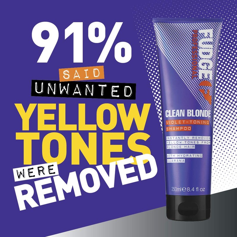 HATOLDLIY Fudge Clean Blonde Violet-Toning Shampoo 8.4 oz, Black, (100104033)