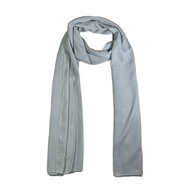 WESTEND CHOICE Ladies Scarves Women Large Crepe Rayon Scarf Shawl Head Scarf Stole Neck Wrap women's scarves & wraps 180x65 cm (Light grey)