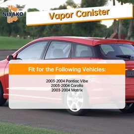 Niyako Vapor Canister Replacement# 911-631 7774002121 4B11470 CP1630 Fit 2003-2004 Pontiac Vibe Corolla Matrix