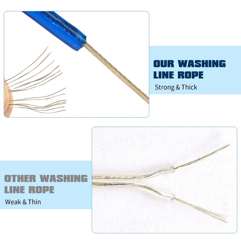 25m Washing Line,Clothes Line,Clothes Lines for Outside,Strong and Durable,Waterproof and