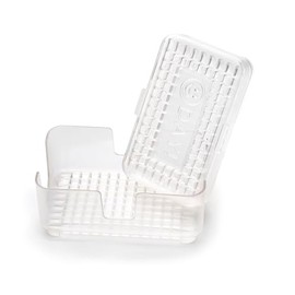 SCROAP Dish XT | Soap Dish for Bar Soap | Daily Reimprinted/Embossed Personal Message | Top/Bottom Grid Creates Exfoliating Beauty Bar (GOD Heart!)
