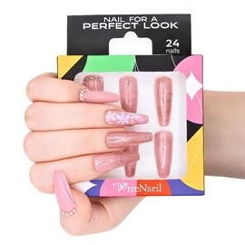 VotreNaeil Perfect Look Press On Nails (Cosplay) - No Glue and Easy to Remove, 3D Glossy Nail Art for Prom and Party, Nail Kit with Adhesive Tabs, Stick On Fake Nails for Women (24 pcs) (C3)