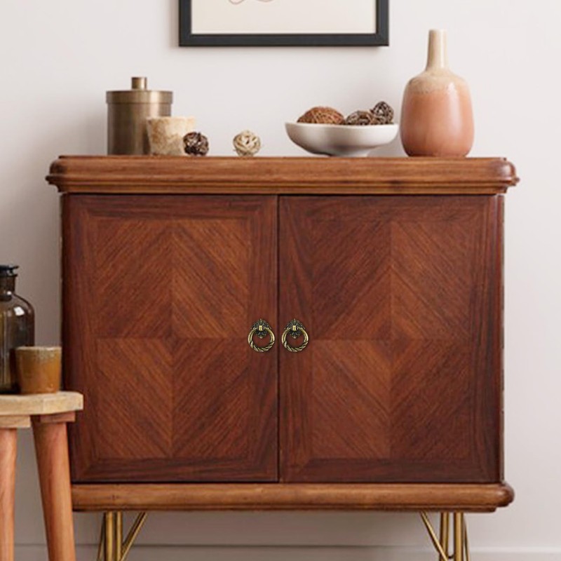 JINXM 10pcs Vintage Pull Ring Antique Pull Handles Knobs for