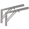 Folding Shelf Brackets 2 Pack,Heavy Duty Triangle Shelf Bracket for