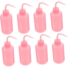 Botella Temperaturas Pestañas a Exprimible Limpieza de para 250ml Paquete Color Rosa de Abs Resistente Altas de 8 Piezas para Uso Profesional