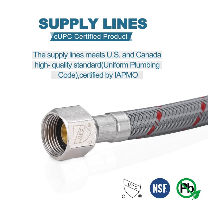 Supply Lines 3/8" Female Compression Thread × M10 Male Connector
