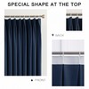 MUMFAS Navy Blue Pinch Pleat Curtain 72" W x 84"