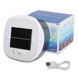 Longzhuo Pool Light, Solar Charging Floating Swimming Pool Light, RGB Color Solar Pool Light with Type-C Cable, IP67 Waterproof Pool Night Light for Outdoor Pool(can Suspension and 3 Power Supply)