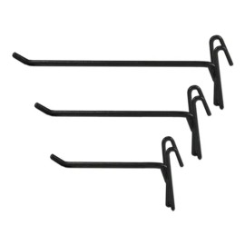 Exhibidores en Alambre Pulido 50 Pzs Gancho Blister Para Reja Todas Las Medidas 3/16 Negro