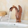 YCCUZA Bathroom Sink Faucet Swan Antique Copper Single Handle One