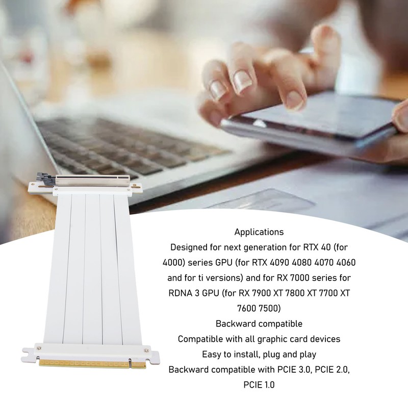 PCIE 4.0 X16 Riser Cable High Speed Flexible Extender Card