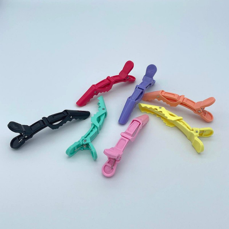 Mephistoer Crocodile Clip Hair Salon Hair Fixing Pin Purple