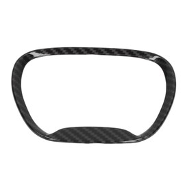 Embellecedor de volante, marco de volante de plástico ABS anti-decoloración protección UV para reemplazo de coche para Challenger 2015-2019(Patrón de fibra de carbono)