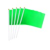 WXTWK 50 Pack Solid Green Flag Small Mini Plain Green