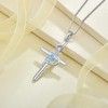 Rocayi Cross Necklace for Women 925 Sterling Silver Butterfly Necklace