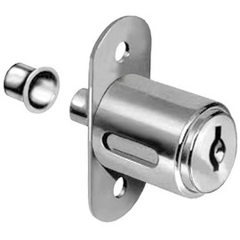 National Cabinet Lock C8043 - Aluminum Finish C415A Disc Tumbler