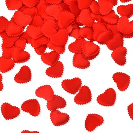 Red Heart Petals for Proposal Wedding Birthday Party Decorations Ourdoor Indoor Party Supplies 100 Pcs Handmade DIY Heart Shaped Petals Heart Sponges for Crafts