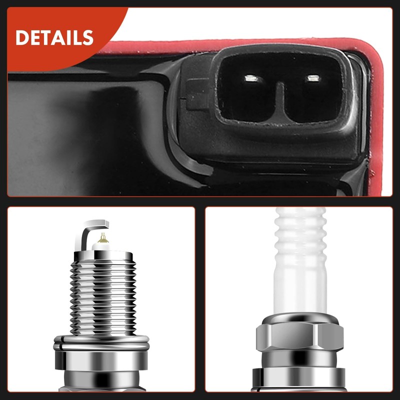 A-Premium 3x (Red) Ignition Coil Pack and 6x Iridium Spark