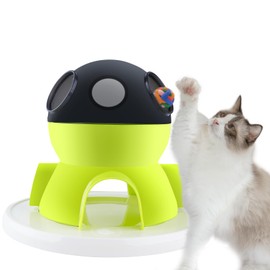 HOSUKKO Interactive Cat Puzzle Feeder,3 in 1 Intelligence Brain Stimulation Game Cat Treat Puzzle Toy and Slow Feeder Enrichment Toys for Indoor Cats Dogs (Green)