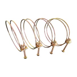 Double Wire Band Style 3 7/8” – 4 1/8” (98-105 mm) Diameter x 5/8” Wide, Adjustable Screw-Style, Hose Clamps, Hex/Phillips Head Screw, Includes 4 Clamps, by Tech Team