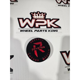 Revenge wheels floating center cap black with red