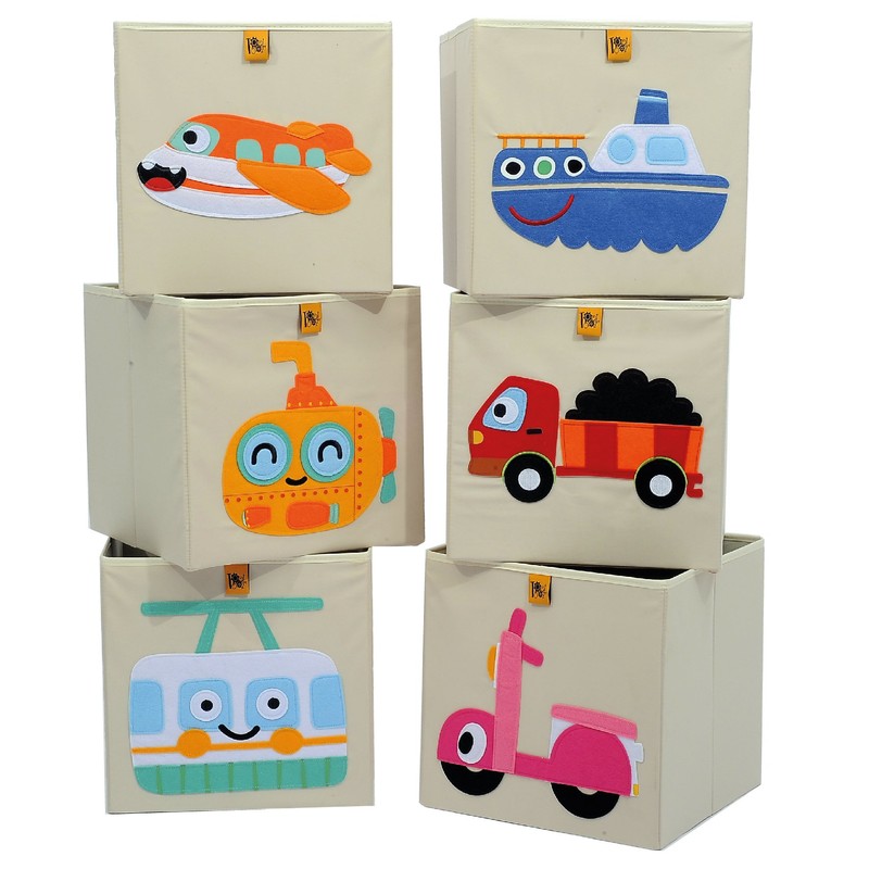 Toot Toot Square Children Storage Box Toy Organiser Foldable (Scooter)