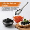 2 Pcs Slotted Spoons, Stainless Steel Caviar Colander Spoon for