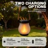 kaliqo Solar Lantern Outdoor Lights, Realistic Dancing Flame Effect, Solar