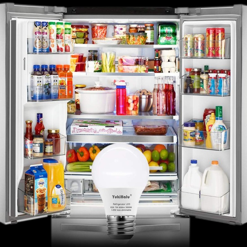 YukiHalu, A15 Appliance Light Bulb, 60W Equivalent for Range Hood/Refrigerator