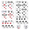 12 Pcs Face Stickers, Face Stickers for Flower Pots, Face