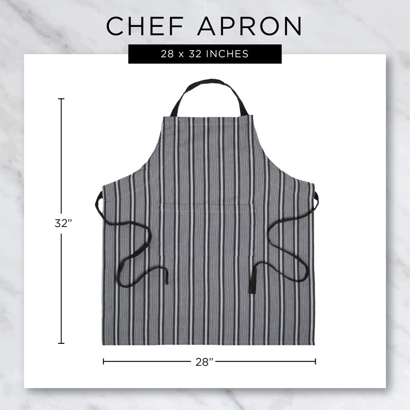 DII Cotton Adjustable Plus Size Chef Apron with Pockets and