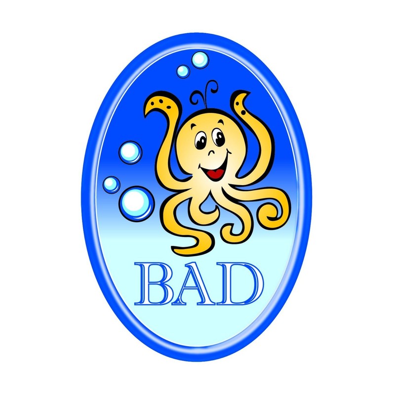 FACKELMANN Bathroom Toilet Signs Plastic 4" x 2.75"