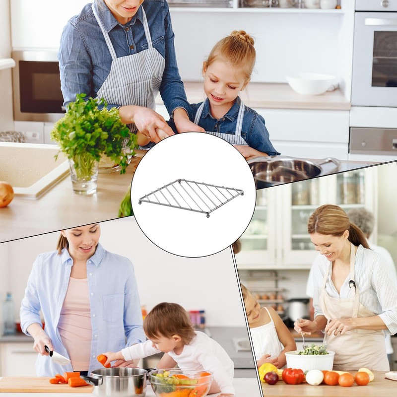 Metal Trivets for Pots and Pans,Stainless Steel Square/Round Trivet for
