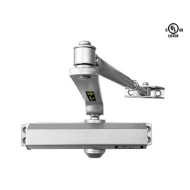 JELOSTONE Medium Duty Commercial Door Closer D700, UL 3 Hour Fire Rated, Fixed Size #3 Spring Power and 3 Valves Closing/Latching/Backcheck, Door (55-150LB/33-36 in), Indoor/Outdoor (Aluminum)